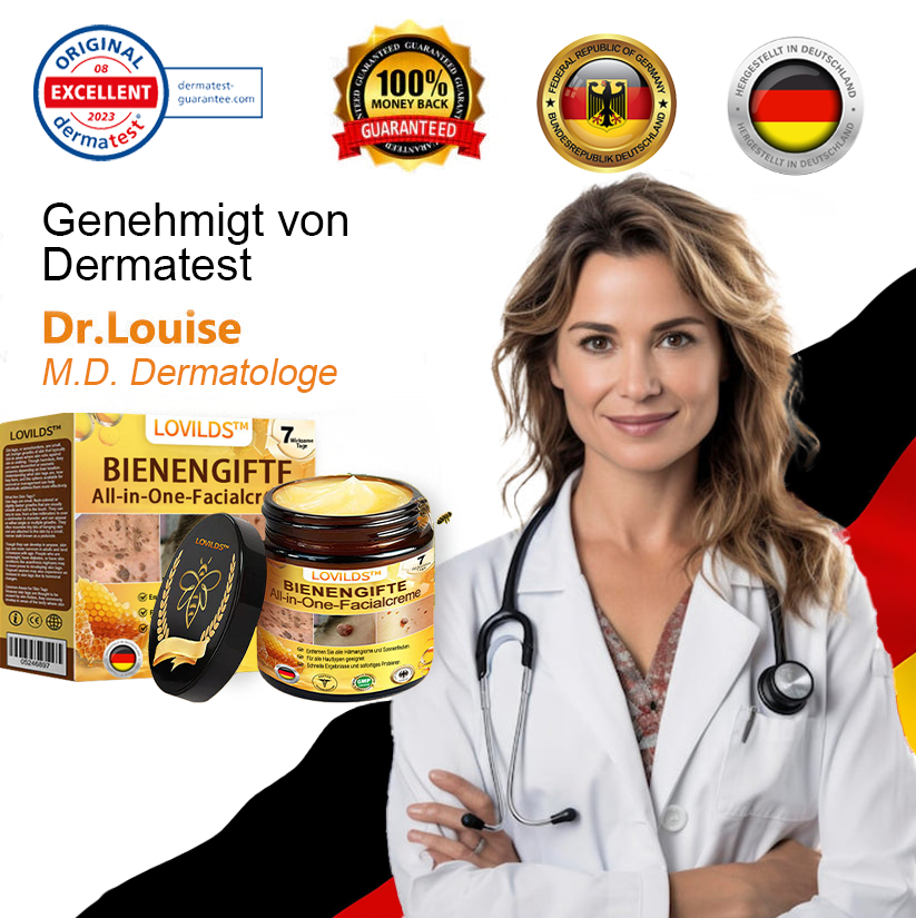 [offizieller Markenshop] 🐝 LOVILDS™ Bienengift-All-Action-Creme (👩‍⚕️ Deutsche Dermatologische Gesellschaft e.V. 𝟐𝟎𝟐𝟓Besonders empfehlenswerte Produkte)